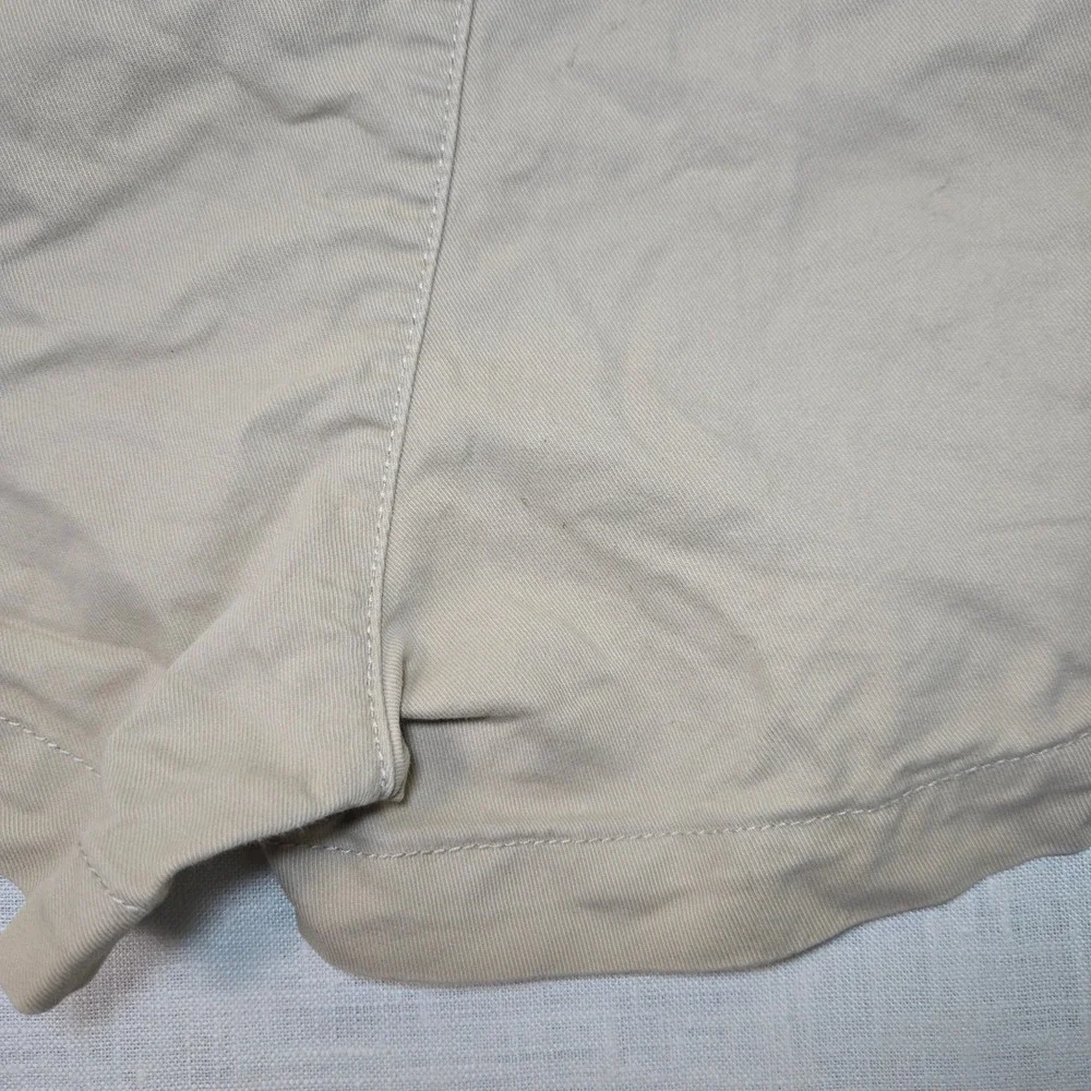 Abercrombie & Fitch Mini Shorts Womens Sz 00 Khaki Chino Stretch Cotton Tan 2017
